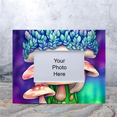 Fairy Mushroom In The Forest White Tabletop Photo Frame 4 x6  by GardenOfOphir