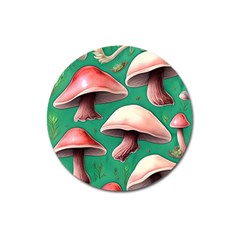 Forest Mushrooms Magnet 3  (round) by GardenOfOphir