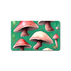 Forest Mushrooms Magnet (name Card) by GardenOfOphir