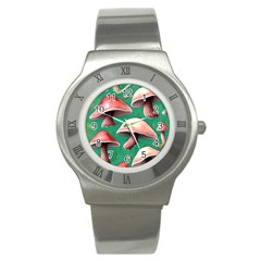 Forest Mushrooms Stainless Steel Watch