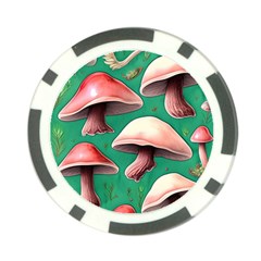 Forest Mushrooms Poker Chip Card Guard