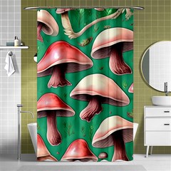 Forest Mushrooms Shower Curtain 48  x 72  (Small) 