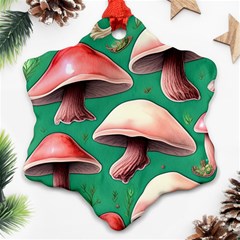 Forest Mushrooms Ornament (Snowflake)