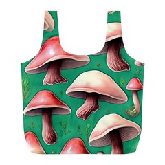 Forest Mushrooms Full Print Recycle Bag (l) by GardenOfOphir