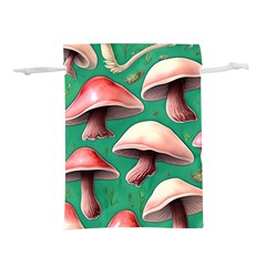 Forest Mushrooms Lightweight Drawstring Pouch (S)