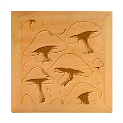 Forest Mushrooms Wood Photo Frame Cube by GardenOfOphir