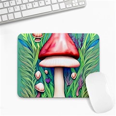 Vintage Forest Mushrooms Small Mousepad by GardenOfOphir