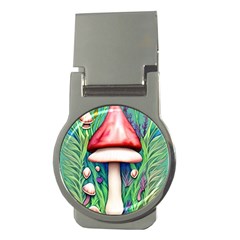 Vintage Forest Mushrooms Money Clips (round)  by GardenOfOphir