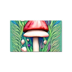 Vintage Forest Mushrooms Sticker Rectangular (10 Pack) by GardenOfOphir