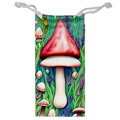 Vintage Forest Mushrooms Jewelry Bag