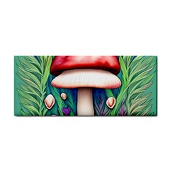 Vintage Forest Mushrooms Hand Towel by GardenOfOphir