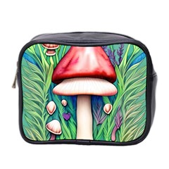 Vintage Forest Mushrooms Mini Toiletries Bag (two Sides) by GardenOfOphir