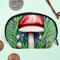 Vintage Forest Mushrooms Accessory Pouch (large) by GardenOfOphir