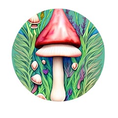 Vintage Forest Mushrooms Mini Round Pill Box by GardenOfOphir