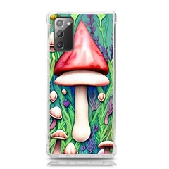 Vintage Forest Mushrooms Samsung Galaxy Note 20 Tpu Uv Case by GardenOfOphir