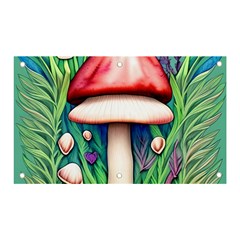 Vintage Forest Mushrooms Banner And Sign 5  X 3  by GardenOfOphir