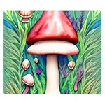 Vintage Forest Mushrooms One Side Premium Plush Fleece Blanket (Small) 50 x40  Blanket Front