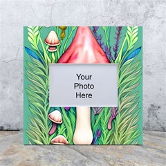 Vintage Forest Mushrooms White Box Photo Frame 4  X 6  by GardenOfOphir