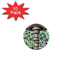 Forest Mushrooms 1  Mini Buttons (10 Pack)  by GardenOfOphir