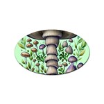 Forest Mushrooms Sticker (Oval) Front