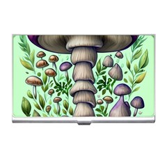 Forest Mushrooms Business Card Holder by GardenOfOphir