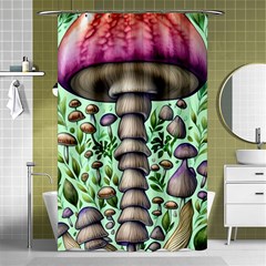 Forest Mushrooms Shower Curtain 48  X 72  (small)  by GardenOfOphir