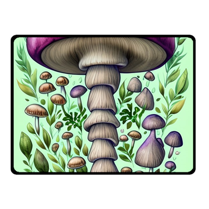 Forest Mushrooms Fleece Blanket (Small)