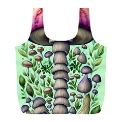 Forest Mushrooms Full Print Recycle Bag (l) by GardenOfOphir