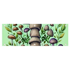 Forest Mushrooms Banner And Sign 6  X 2  by GardenOfOphir