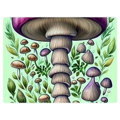 Forest Mushrooms One Side Premium Plush Fleece Blanket (extra Small) by GardenOfOphir