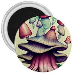 Antique Forest Mushrooms 3  Magnets by GardenOfOphir