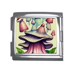 Antique Forest Mushrooms Mega Link Italian Charm (18mm) by GardenOfOphir