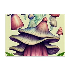 Antique Forest Mushrooms Sticker A4 (10 Pack) by GardenOfOphir