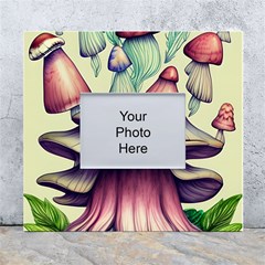 Antique Forest Mushrooms White Wall Photo Frame 5  X 7 