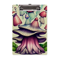 Antique Forest Mushrooms A5 Acrylic Clipboard