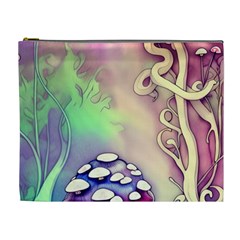 Tiny Forest Mushroom Fairy Cosmetic Bag (xl) by GardenOfOphir