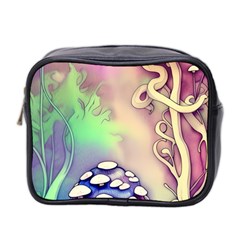 Tiny Forest Mushroom Fairy Mini Toiletries Bag (two Sides) by GardenOfOphir