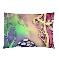 Tiny Forest Mushroom Fairy Pillow Case (two Sides) by GardenOfOphir