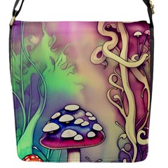 Tiny Forest Mushroom Fairy Flap Closure Messenger Bag (s) by GardenOfOphir