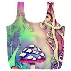 Tiny Forest Mushroom Fairy Full Print Recycle Bag (xxxl) by GardenOfOphir