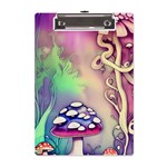 Tiny Forest Mushroom Fairy A5 Acrylic Clipboard Front