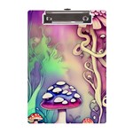 Tiny Forest Mushroom Fairy A5 Acrylic Clipboard Front