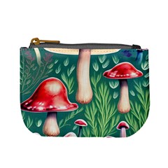 Forest Mushroom Fairy Garden Mini Coin Purse by GardenOfOphir