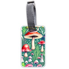 Forest Mushroom Fairy Garden Luggage Tag (one Side) by GardenOfOphir