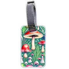 Forest Mushroom Fairy Garden Luggage Tag (two Sides) by GardenOfOphir