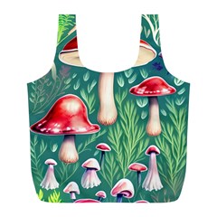 Forest Mushroom Fairy Garden Full Print Recycle Bag (l) by GardenOfOphir