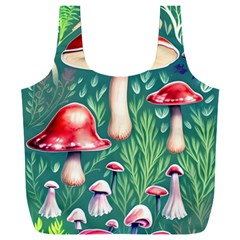 Forest Mushroom Fairy Garden Full Print Recycle Bag (xxl) by GardenOfOphir