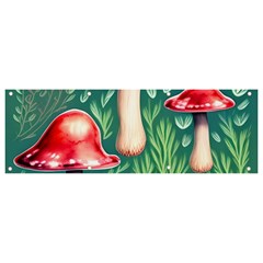 Forest Mushroom Fairy Garden Banner And Sign 9  X 3  by GardenOfOphir