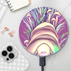 Forest Mushroom Fairy House Wireless Fast Charger(white) by GardenOfOphir