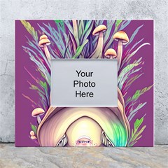 Forest Mushroom Fairy House White Wall Photo Frame 5  X 7  by GardenOfOphir